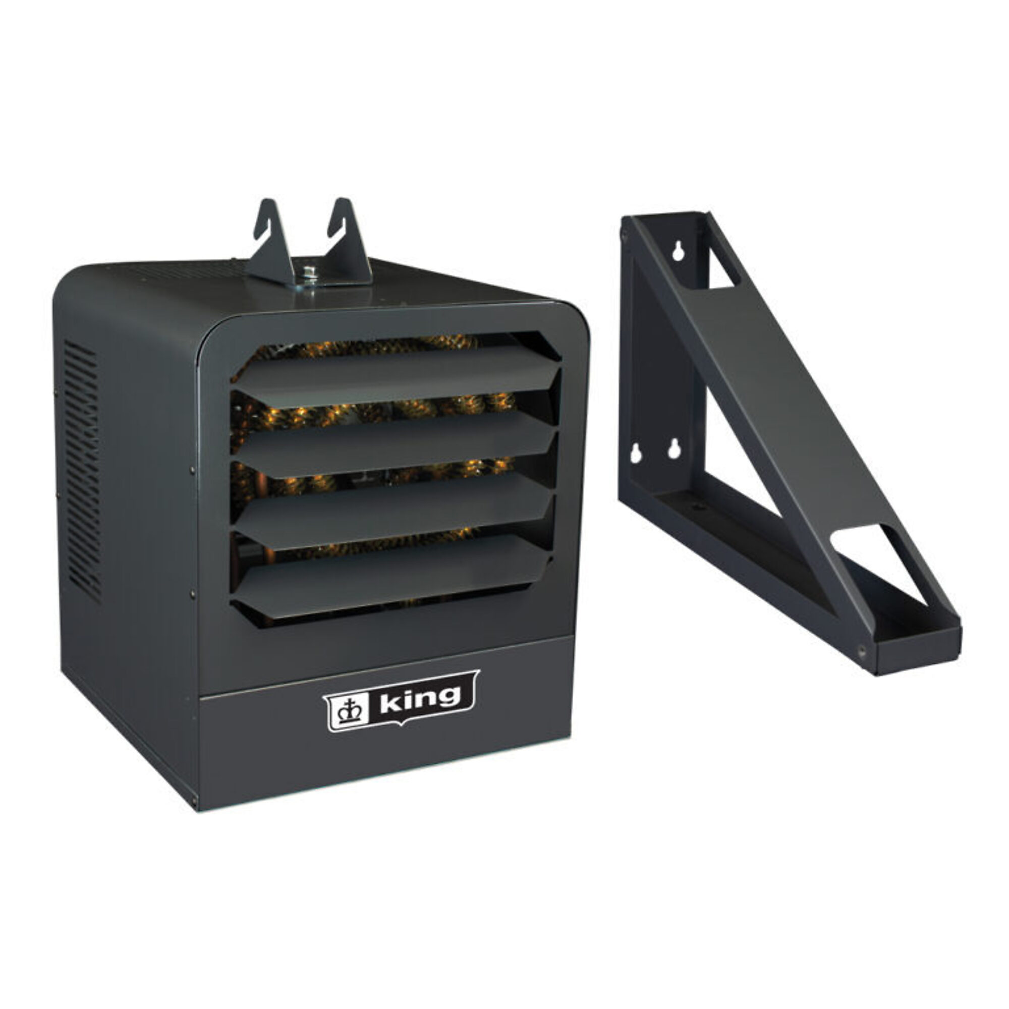 King Electric KB Unit Heater, 480V, 20KW, 1-3 Ph, W/Sp Stat & Bracket, 68260 BTU/Hour Heat Output, Heating Capacity 2000 ft², Model# KB4820-3MP-T-B2